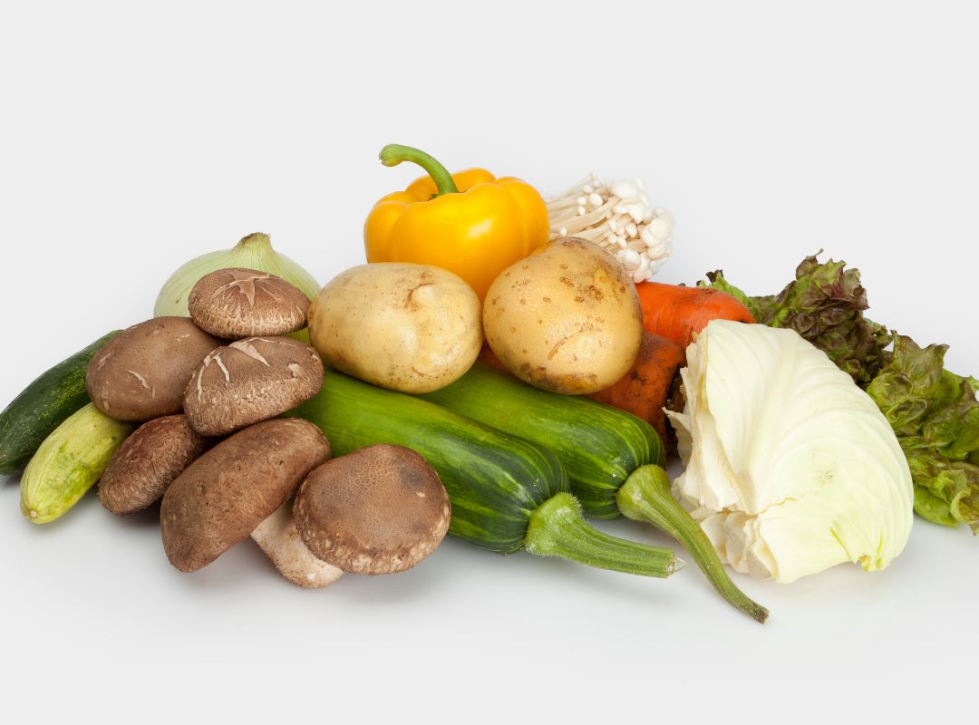 Gemüse und Vollkornprodukte für eine gesunde Ernährung